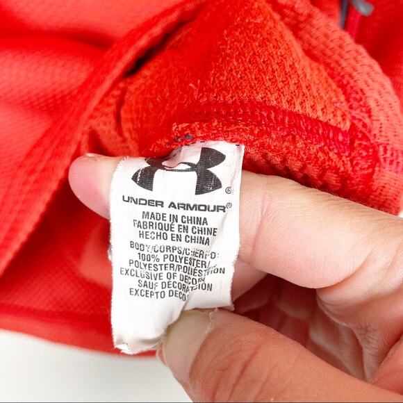Under Armour Orange Fuego Quarter Zip Sweater Sz M - Picture 5 of 10